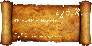 Ötvös Martin névjegykártya