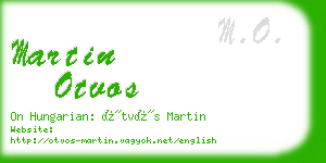 martin otvos business card